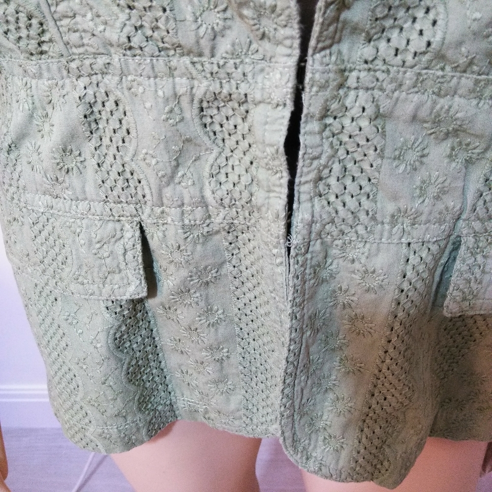 Coldwater Creek Green Top Sz 16 - Picture 4 of 10